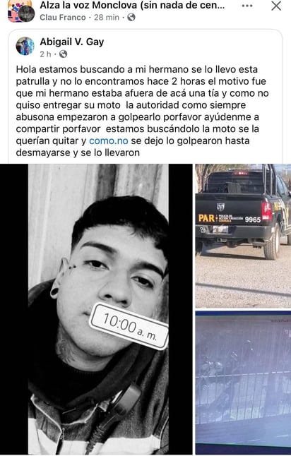 policiaca: El joven quedó a disposición de las autoridades competentes.