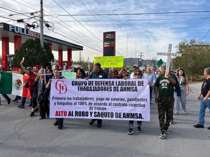 AHMSA : Fueron alrededor de 500 obreros los que marcharon.