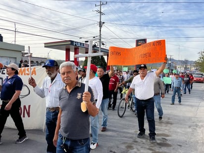 AHMSA : Fueron alrededor de 500 obreros los que marcharon.