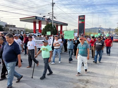 AHMSA : Fueron alrededor de 500 obreros los que marcharon.