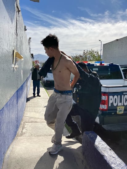 policiaca: El detenido fue trasladado a las instalaciones de Seguridad Pública.