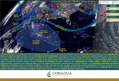 Frente Frío Número 31 afecta la región norte de Coahuila con fuertes vientos y rachas de hasta 100 km/h