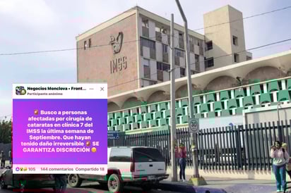 Denuncian daños irreversibles tras cirugías de cataratas en clínica del IMSS