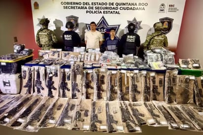 Aseguran 34 armas de fuego y granadas a presuntos CJNG