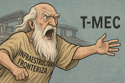 Caricatura editorial - Cronos reclama: sin infraestructura no hay competitividad