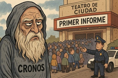 Caricatura editorial - Cronos frente al informe