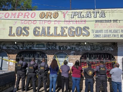 CATEO En un operativo coordinado entre los tres órdenes de gobierno, autoridades realizaron un cateo en la casa de empeño “Los Gallegos”, ubicada en Palau, como