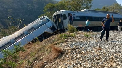 ACCIDENTE La Secretaría de Marina informa el saldo final del accidente ferroviario: 13 personas fallecidas y 98 lesionadas.   La Secretaría de Marina (Semar) confirmó