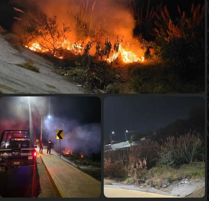 SEGURIDAD Tras varios minutos de trabajo coordinado, el incendio fue controlado.  Durante la noche del lunes, un incendio en el carrizal del Río Monclova activó
