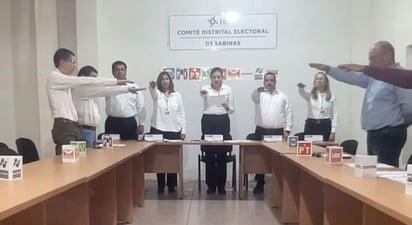 IEC Con la toma de protesta de consejeros y representantes partidistas, el IEC instaló el Comité Distrital Electoral 03 en Sabinas, dando inicio oficial al proceso