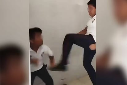 SEGURIDAD Un video difundido en redes sociales exhibe la agresión a un estudiante de talla baja en el CBTis 25 de Salina Cruz, hecho que derivó en la intervención