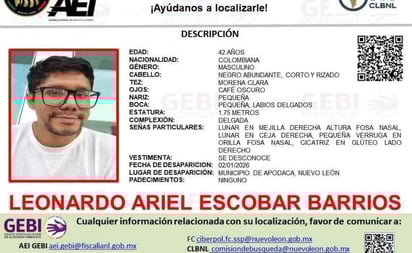 Desaparece maestro colombiano de la Ibero Puebla en Apodaca, Nuevo León