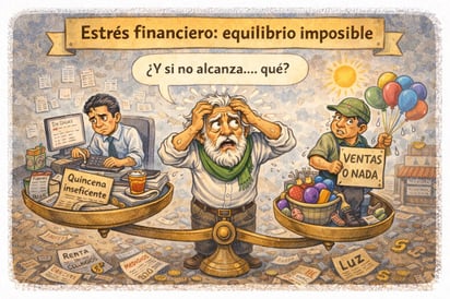 Caricatura editorial - Trabajar, vivir... y sobrevivir