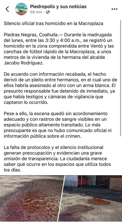 fake News : Rigoberto Rodríguez, explicó que desde el primer momento se dio seguimiento a los reportes que comenzaron a difundirse en redes.