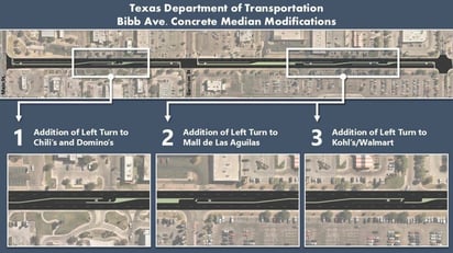 MODIFICAN CAMELLÓN CENTRAL DE LA BIBB EN EAGLE PASS Con el objetivo de agilizar el tránsito y reducir riesgos de accidentes, la administración municipal de Eagle Pass anunció la modificación del camellón central