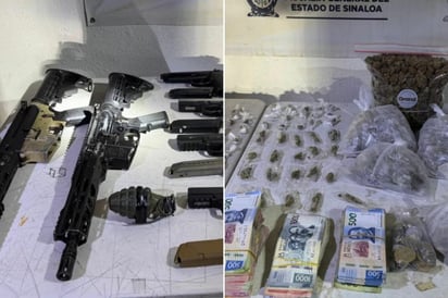 Aseguran granada de fragmentación, armas y droga en penal de Culiacán