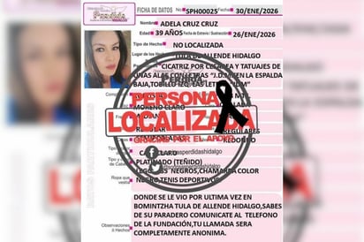 Encuentran muerta a mujer reportada como desaparecida en Tula, Hidalgo