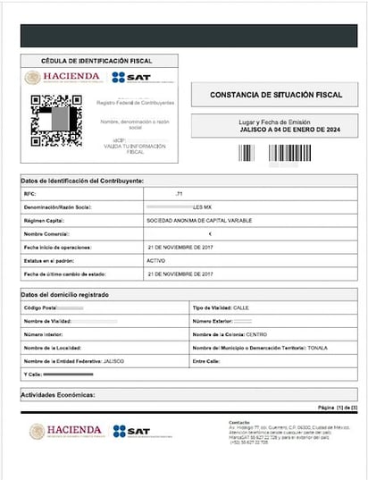 SAT: la legislación vigente establece de manera precisa cuáles son los datos necesarios para realizar una facturación correcta.