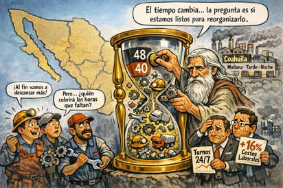 Caricatura editorial - Cronos y la nueva jornada