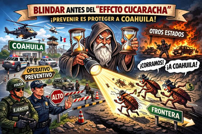 Cronos - Caricatura editorial - Coahuila bajo control: estrategia antes de la amenaza