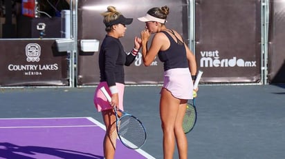 TENIS    La dupla mexicana de Renata Zarazúa y Marian Gómez Pezuela Cano quedó eliminada del Mérida Open WTA 500 tras caer ante la pareja europea en los octavos