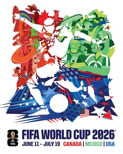 Mundial 2026: Así es el póster oficial creado por tres artistas