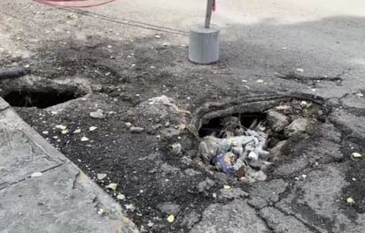 Baches: Los daños se localizan sobre el bulevar Mendoza Berrueto, en el tramo que se encuentra frente al hospital.