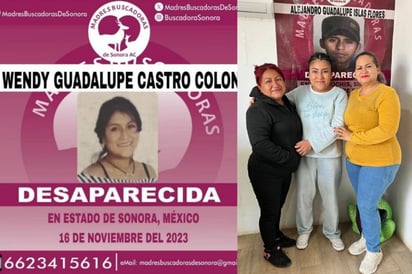 Wendy Castro, desaparecida desde 2023, es hallada con vida en Hermosillo