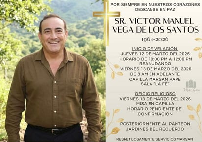 LUTO Entre recuerdos y lágrimas, familia y amigos dieron el último adiós a Víctor Vega.  La comunidad política y social de Monclova se reunió este viernes