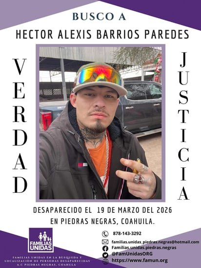 Búsqueda : En el caso de Héctor Alexis, fue visto por última vez en las inmediaciones del río Bravo. Búsqueda : En el caso de Héctor Alexis, fue visto por última vez en las inmediaciones del río Bravo.
