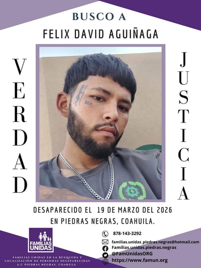 Búsqueda : En el caso de Héctor Alexis, fue visto por última vez en las inmediaciones del río Bravo.