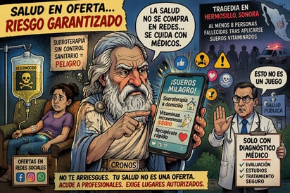 Caricatura editorial - Sueroterapia: riesgo letal