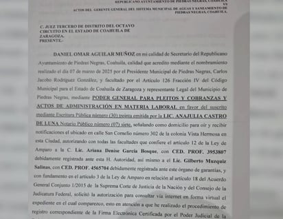SIMAS y Ayuntamiento de Piedras Negras se enfrentan por adeudo