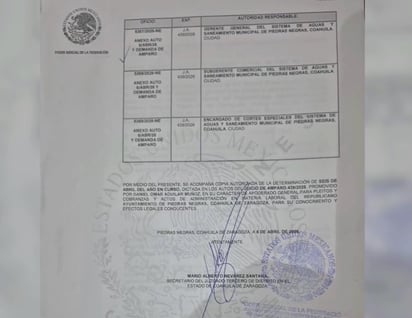 SIMAS y Ayuntamiento de Piedras Negras se enfrentan por adeudo