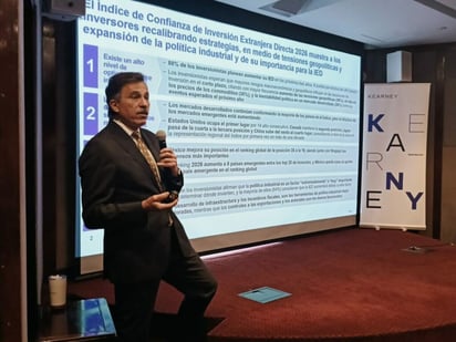 Crece la confianza de inversionistas en México, según Kearney 2026