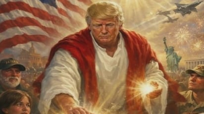 TRUMP  Donald Trump eliminó una imagen polémica tras críticas y aseguró que no era Jesucristo, sino una representación como médico, mientras mantiene