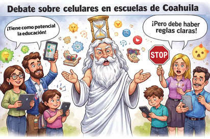 Caricatura Editorial... “Cronos y el dilema digital en las aulas”