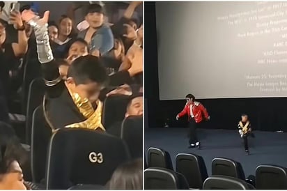 virales Niño baila como Michael Jackson en cine y se vuelve viral en México
