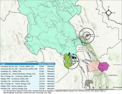 REGIÓN     La Secretaría de Desarrollo Rural del estado de Coahuila, informa que ,  la fecha, los estados de San Luis Potosí, Tamaulipas, Nuevo León y Zacatecas