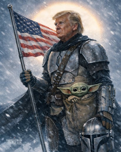 Casa Blanca publica imagen de Trump como Mandaloriano por Star Wars