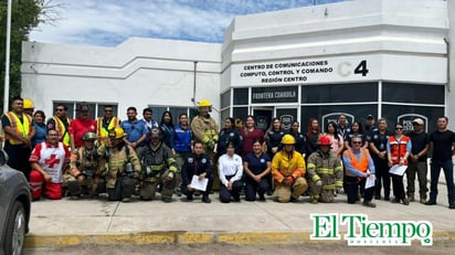 Simulacro Nacional de sismo mide capacidad de respuesta en la Región Centro de Coahuila desde el C4