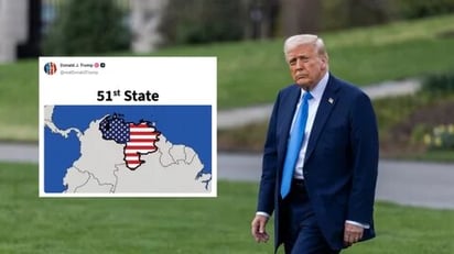 Trump publica imagen de Venezuela como el estado 51 de EU