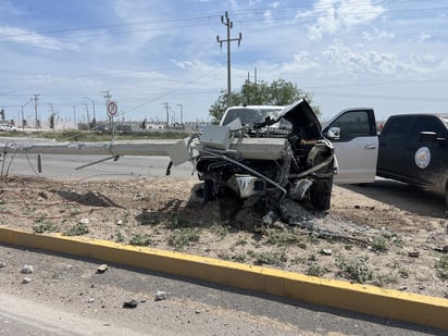 Accidente : El percance ocurrió sobre el bulevar Román Cepeda, a la altura de la colonia Las Praderas.