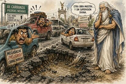 Cronos - Caricatura Editorial... “El megabache de nunca acabar”