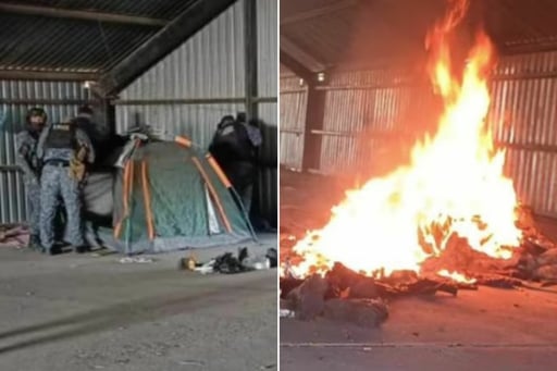 Elementos del Ejército y autoridades estatales localizaron y destruyeron un narcocampamento en Zacatecas con equipo táctico, cartuchos y un vehículo