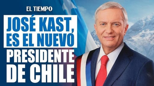 El ultraconservador José Antonio Kast se proclamó hoy presidente de Chile tras obtener un contundente 58,3% de los votos en la segunda vuelta de las elecciones