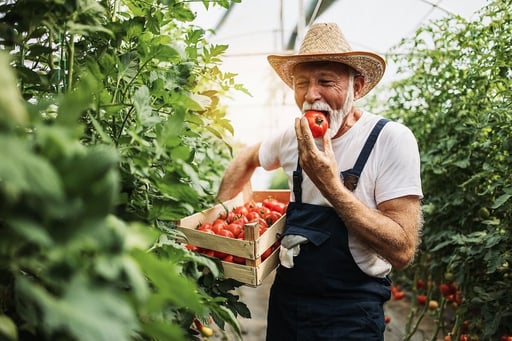 La jardinería es una actividad popular entre las personas mayores, quienes disfrutan trabajar la tierra para crear jardines coloridos y cultivar verduras.