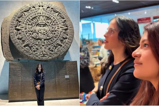 La Miss Universo Fátima Bosch visitó el Museo Nacional de Antropología en un recorrido tranquilo, manteniendo un perfil bajo.  Tras su regreso a la Ciudad
