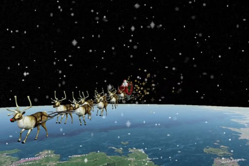 El Comando de Defensa Aeroespacial de Norteamérica (Norad) rastrea por 70° año consecutivo el recorrido mundial de Santa Claus en Nochebuena.  El Comando