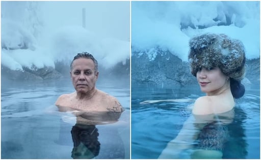 Alexis Ayala y Cinthia Aparicio sorprendieron al compartir imágenes de su escapada a Alaska, donde celebraron Navidad rodeados de nieve, auroras boreales